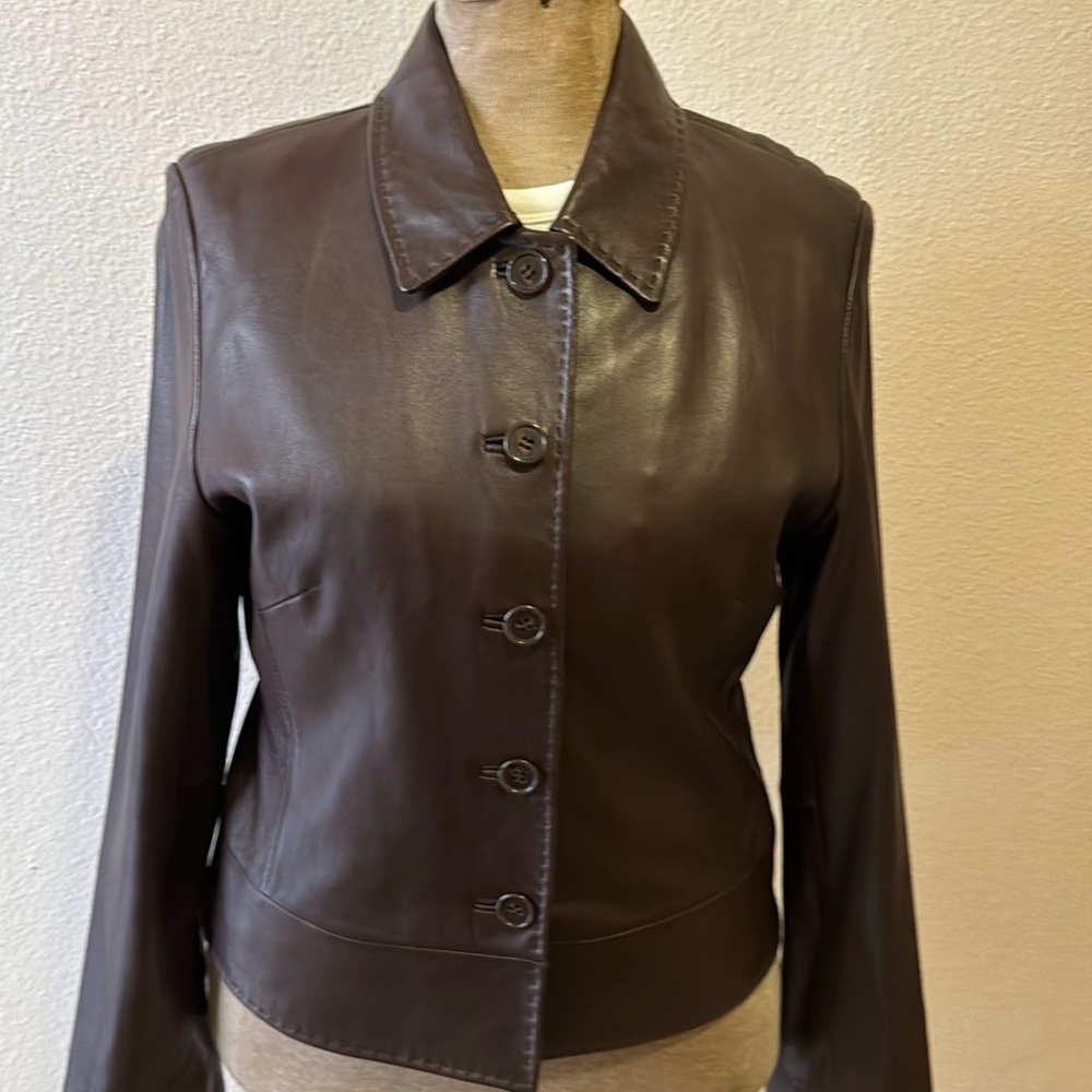 Gorgeous Brown Leather Jacket - image 1